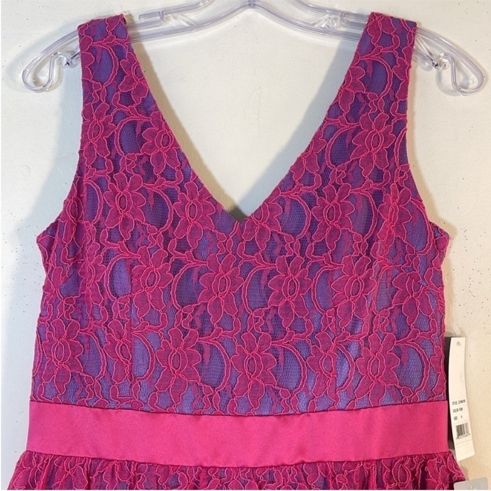 Adrianna Papell Hailey Floral Lace Fit & Flare Dress.4. NWT. $159! - Picture 4 of 13